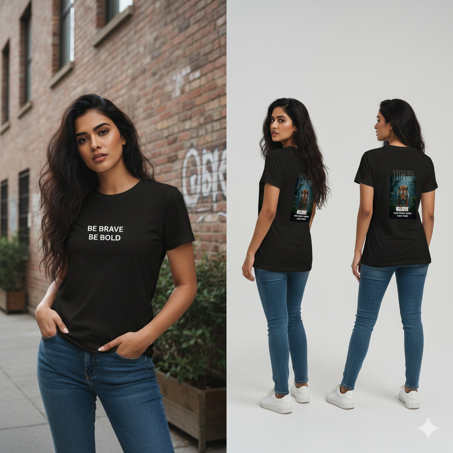 Be Brave Be Bold Graphic Unisex Basic T-Shirt – Minimal Inspirational Tee