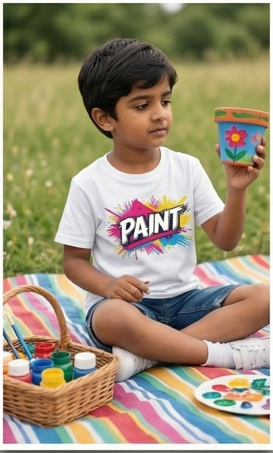 Unisex Kids Crew Neck T-Shirt