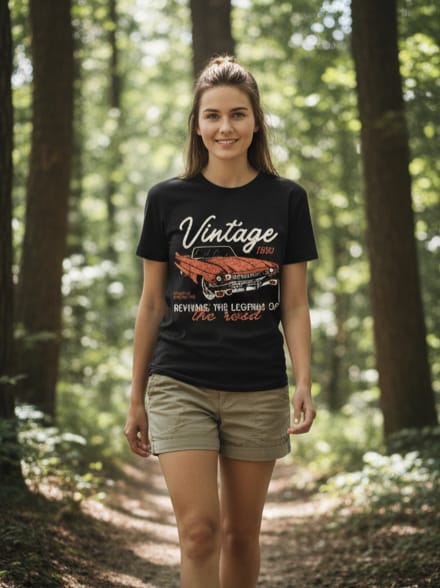 Vintage 1890 Classic Car Graphic  Oversized Unisex T-Shirt – Retro Legends of the Road Design