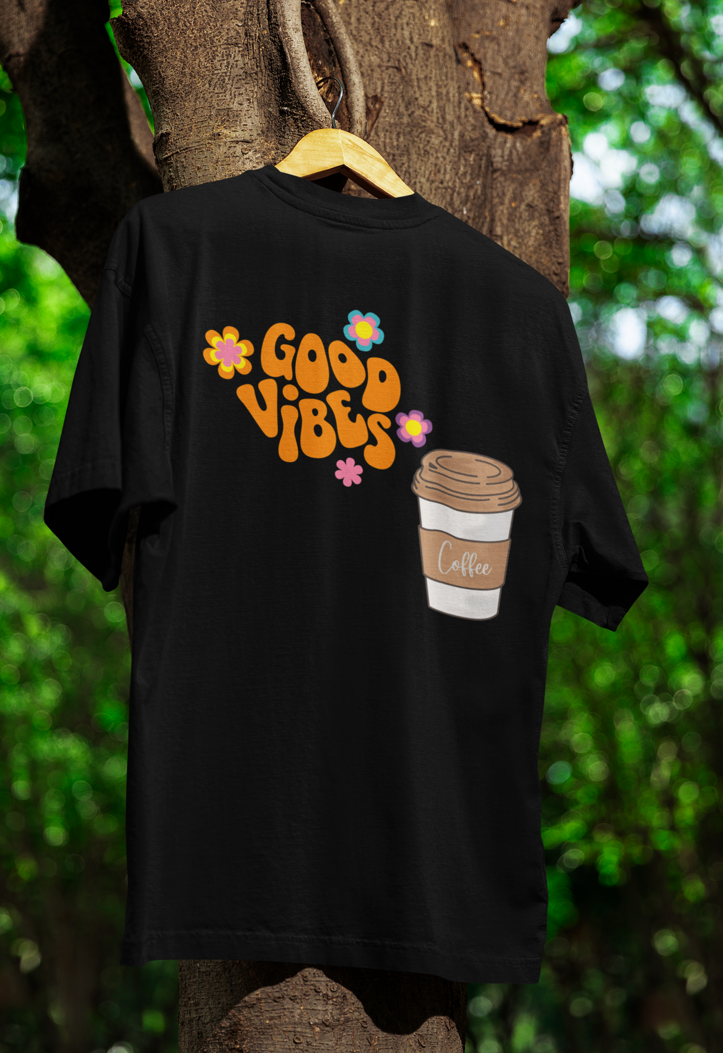 Unisex Oversized Cotton T-Shirt – Good Vibes Aesthetic Graphic Tee